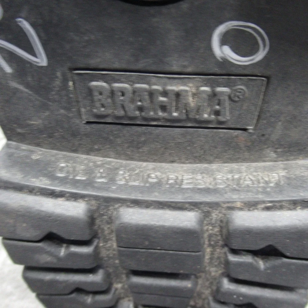 Brahma Work Boots Men 12 Brown Leather Steel Toe Oil Slip Resistant Lace Logger